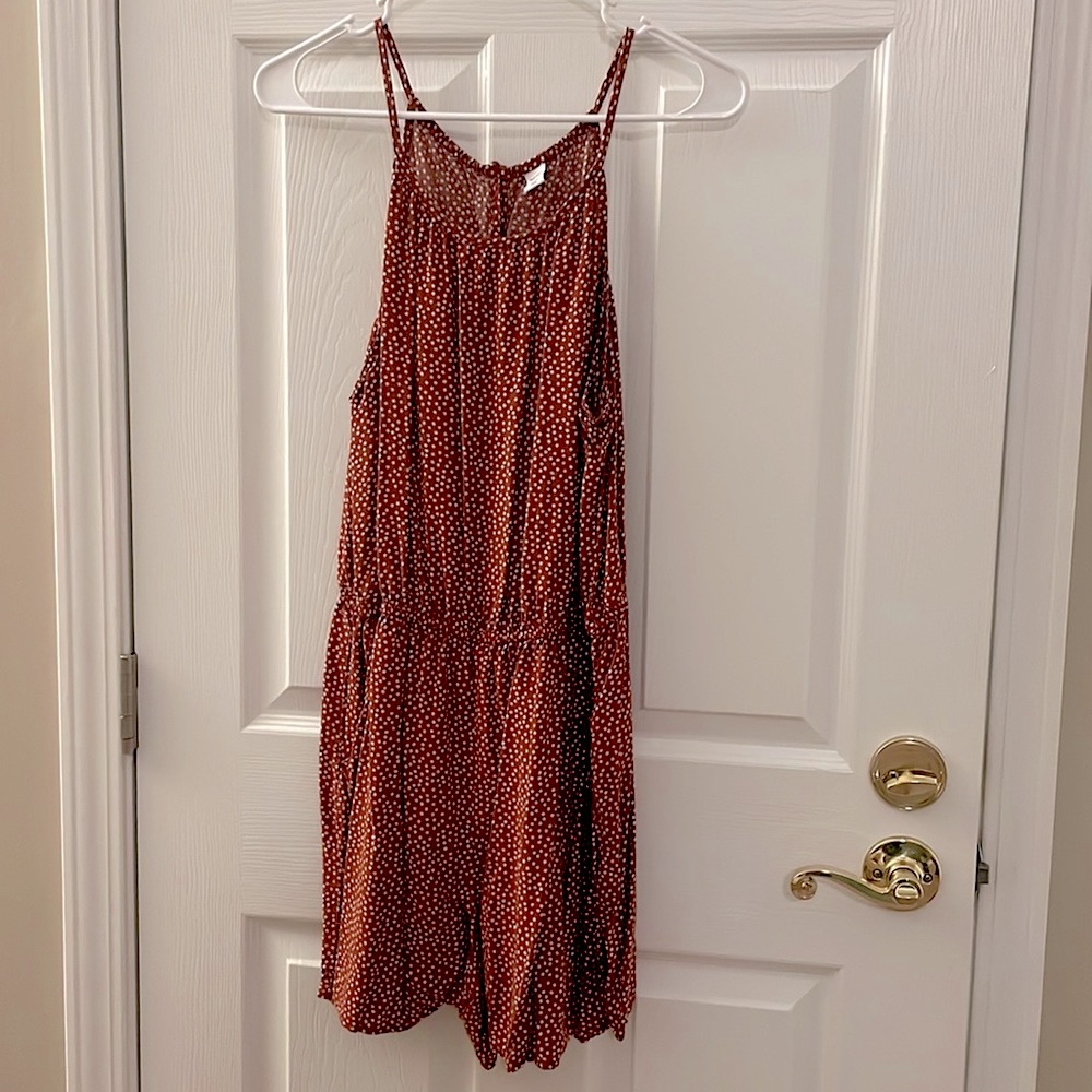 Old Navy Burnt Orange Cutout Romper